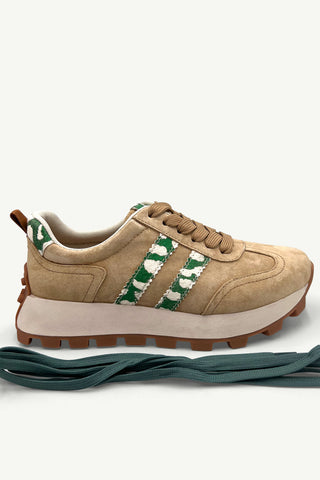 Blaire Beige + Green Leopard