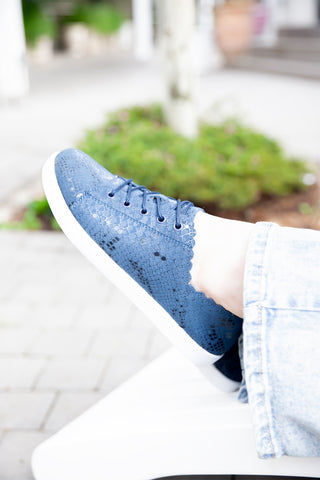 Chloe Navy Snake