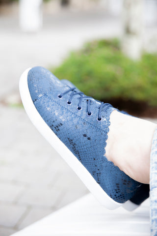 Chloe Navy Snake