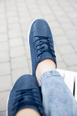 Chloe Navy Snake