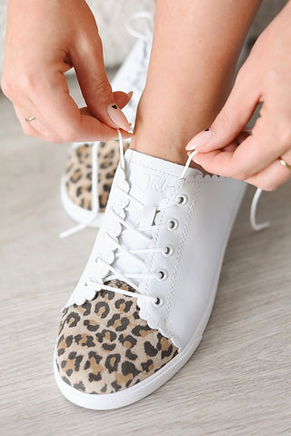 Nicki White + Leopard Scallop