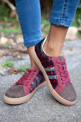 Palmero Burgundy Leopard