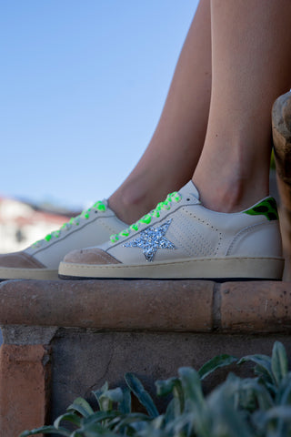 Roma Off White + Green Leopard