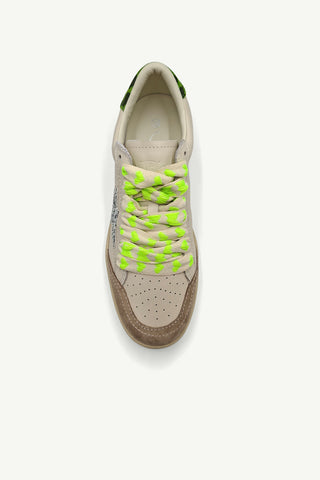 Roma Off White + Green Leopard