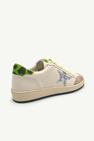 Roma Off White + Green Leopard