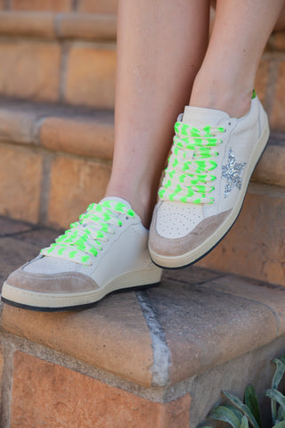 Roma Off White + Green Leopard