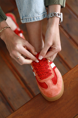 Shiloh Red, Orange + White