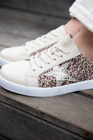 Sydney Leopard Beige + Gold