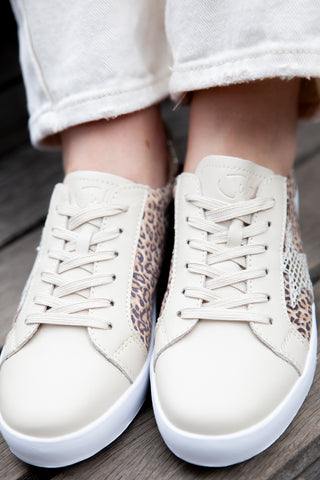 Sydney Leopard Beige + Gold