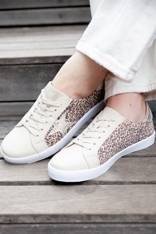Sydney Leopard Beige + Gold
