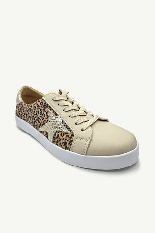 Sydney Leopard Beige + Gold