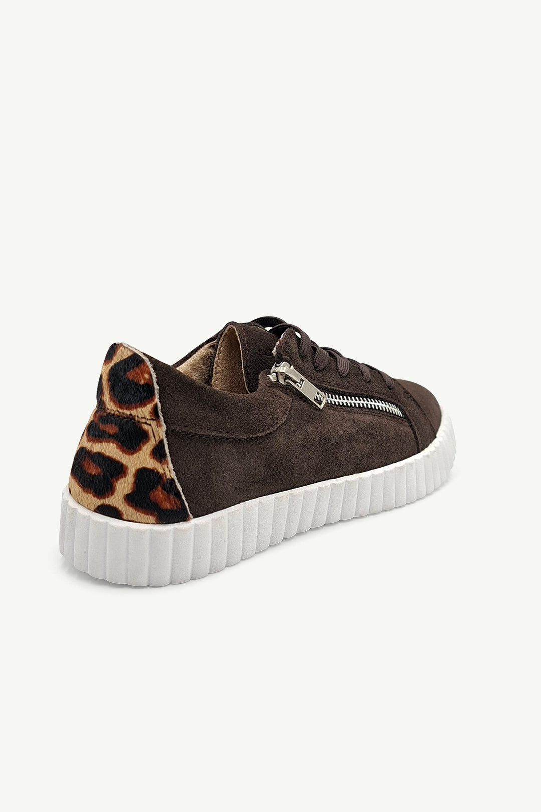 Valentina with Zip Hazelnut + Leopard