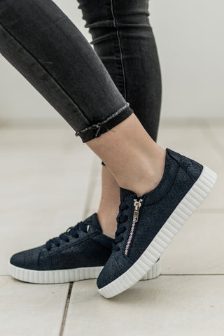 Valentina with Zip Navy Snake