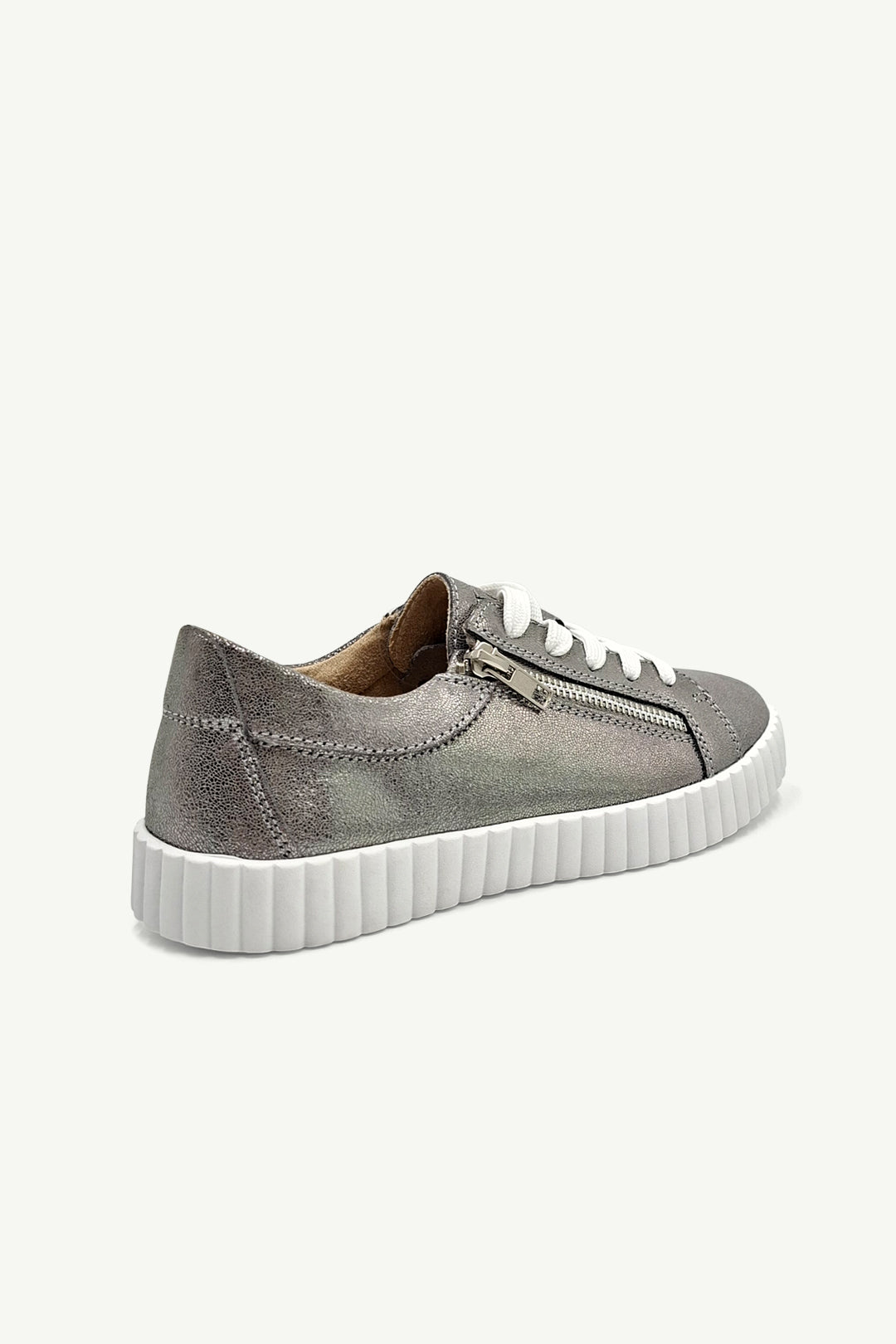 Valentina with Zip Pewter Shimmer