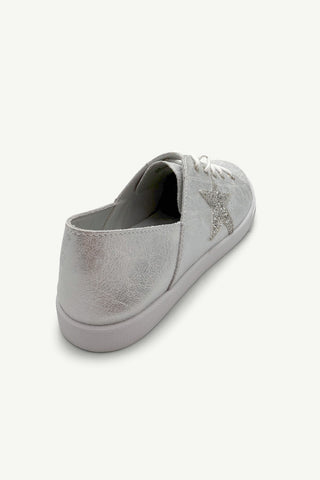 Vicki™ Frosted Silver + Glitter Star