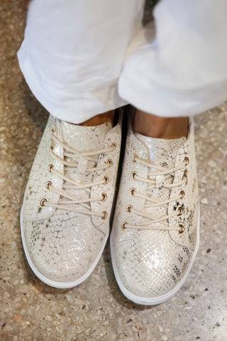 Vicki™ Gold Snake + Beige