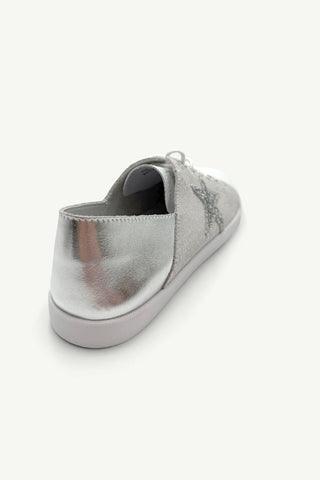 Vicki™ White Toe + Metallic Silver