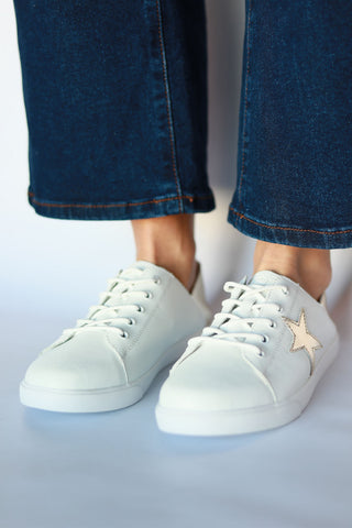 Vicki™ White + Gold Shimmer