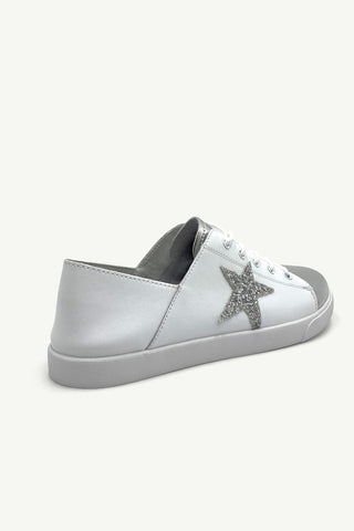Vicki™ White + Metallic Toe