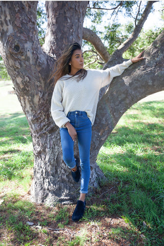 Yara Navy Suede